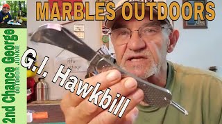 Marbles Outdoors  Stainless G I Knife Hawkbill [upl. by Essirehc]