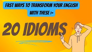 Basic idioms to fortify your daily English 🤞 Basic lesson  Quintessentiallearning [upl. by Nosittam]