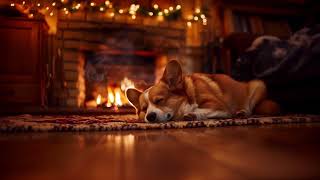 🦊🐾 4Hour Relax with a Snoring Corgi Pup  Crackling Fireplace l Fall Asleep in Cozy Ambience [upl. by Hsejar]