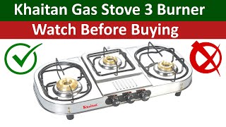 Khaitan Gas Stove 3 Burner Double Decker Stainless Steel Unboxing Review and Reason I returned it [upl. by Julee]