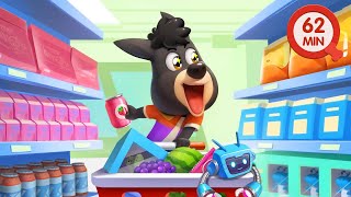 Lets Go Grocery Shopping🛒  Kids Cartoons  Kids Videos for Kids  Sheriff Labrador [upl. by Ynwat719]