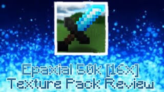 MCPE Epaxial 50k 16x Texture Pack Review  Download  PJwolfie YT [upl. by Eilema]