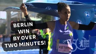 Tigist Ketema DOMINATES Berlin Marathon 2024 [upl. by Thetes]