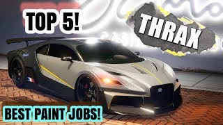 TOP 5 AWESOME PAINT JOBS FOR THE NEW TRUFFADE THRAX BUGATTI DIVO  GTA 5 ONLINE [upl. by Martino826]