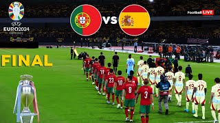 Portugal Vs Spain  Final UEFA Euro 2024  Full Match All Goals  Ronaldo vs Spain  PES Realistic [upl. by Rednas518]