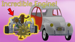 The Most Interesting Engine In The World 😍 Citroen 2CV  How does it work in 3D [upl. by Sinnek]