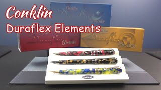 Conklin Duraflex Elements Fountain PensLimited Edition with new JoWo nibs [upl. by Corron]