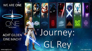 SWGOH  GL Rey Journey Tier 45 with Zorii  Mods [upl. by Walworth209]