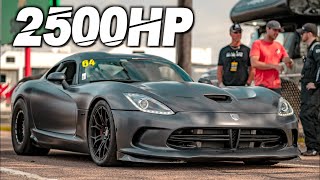 2500HP Turbo Viper Rips 8500RPM to 210MPH Worlds Fastest Gen V Vipers Bonus Street Racing [upl. by Votaw]