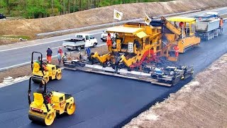 World Amazing Modern Road Construction Machines Incredible Fastest Asphalt Paving Equipment Machine [upl. by Atnahsal]