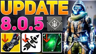 DOUBLE Exotic Class Items Titan BUFFS amp 120 Scout BUFF Update 805  Destiny 2 The Final Shape [upl. by Leiuqese19]