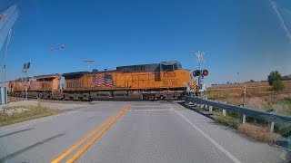 3 UP locomotives with 112 tanker cars on the Spine Line [upl. by Yehc973]