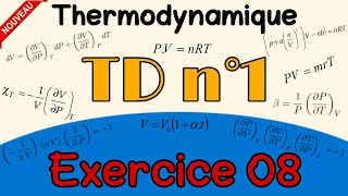 Exercice 08  TD 1  Thermodynamique  Transformations réversibles et irréversibles  S1  SMPC [upl. by Huoh]