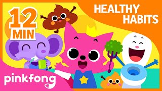 Bath Time song and 9 songs Healthy Habits Songs   Compilation  Pinkfong Songs for Children [upl. by Jaban872]