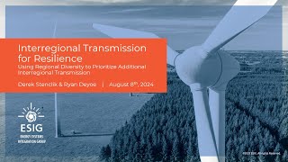 Webinar Interregional Transmission and Resilience [upl. by Julia]