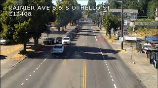 Seattle Driver Illegally Using Bus Only Lane TBones Driver [upl. by Harlamert50]