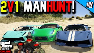 GTA 5 MANHUNT  CARBONIZZARE vs VIRTUES ft NoProblemCheating twingomp4 [upl. by Sigrid]