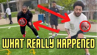 DAndre Swift QUICK Feet In Workout With Roschon Johnson and Deuce Vaughn [upl. by Sondra]