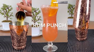 COCTEL RUM PUNCH Aquí te enseño a preparar este sabroso coctel caribeño [upl. by Rainger]