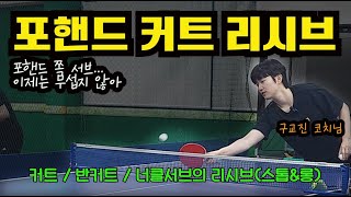 🏓포핸드 커트리시브🏓 초보중수고수가 모두 어려워하는 화쪽 리시브 🤑스톱amp롱리시브 [upl. by Enileqcaj]