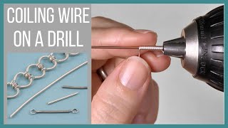 Coiling Wire on a Drill  Beaducationcom [upl. by Airan664]