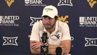 WVU Football Nicco Marchiol Kansas State Postgame 102024 [upl. by Hgielsel]