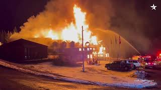 Historic Lutsen Lodge burns in latenight fire [upl. by Chelsie]