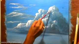 How to Paint Clouds in Acrylic  Instructional Painting Lesson by JM Lisondra [upl. by Lliw78]