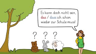 dass und das einfache Erklärung für Schüler Grundschule [upl. by Coleville]