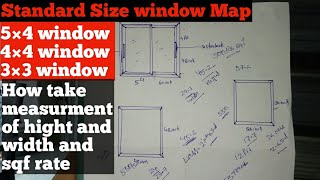 Aluminium Window Measurement Guide  How To Make Aluminium Window  Window Standard Size Measurement [upl. by Esilrahc]