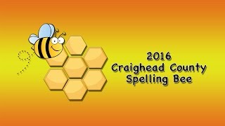 2016 Craighead County Spelling Bee [upl. by Nilloc]