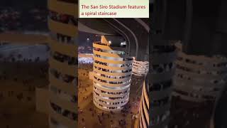 The San Siro Stadium features a spiral staircase illusion civilengineer sansiro [upl. by Ailime282]