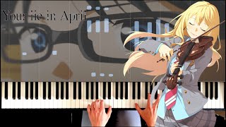 Your lie in April  Watashi no Uso  Piano  MIDI [upl. by Kieran]