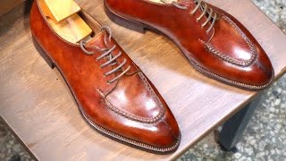 Making HANDMADE Bespoke Apron Toe Derby Shoes [upl. by Fasto]