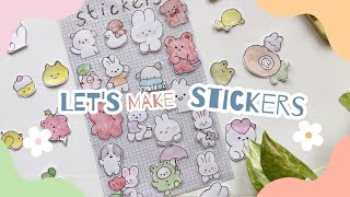 cute stickers ഉണ്ടാക്കിയാലോ🐰🩰  DIY stickers  ninu shaaji [upl. by Nyrroc691]