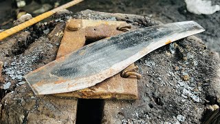 Knife Making  Forging A Sharp Knife From The Rusty Steel [upl. by Adelind]