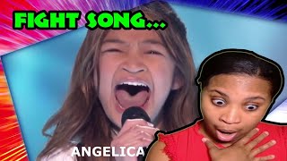 First Time Reacting Fight Song  Angelica Hale Music Video I CANT SING 😭😍💕WHO CARES [upl. by Imotas]