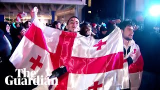 Georgia fans go wild as team reach Euros for first time Our dream has come true [upl. by Oiratno]