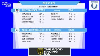 Mirfield CC Mirfield CC  1st XI v Emley Clarence CC 1st XI [upl. by Ocramed]