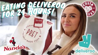 ONLY EATING DELIVEROO FOODS FOR 24 HOURS [upl. by Ayekel128]