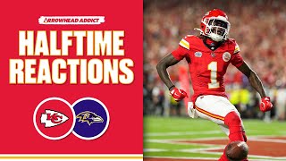 Kansas City Chiefs vs Baltimore Ravens halftime reactions [upl. by Kcirddehs]