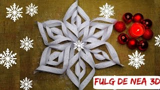 3D Paper Snowflake  Fulg de nea 3D  Fulg de nea din hartie  Decoratiuni pentru Craciun [upl. by Ferretti30]