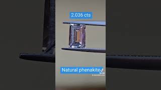 فناكايت طبيعي مع شهادة diamond gemmology gemstone حجر phenakite [upl. by Arleyne]