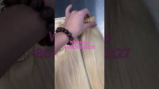 Seamless clip ins hair clipins hairextensions hairstyle hair rawhairfactory 613 [upl. by Dur30]