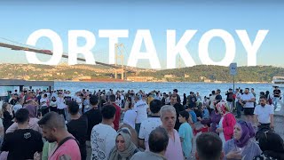 Istanbul TURKEY 4K Walking Tour Ortakoy Neighborhood  Trying Famous Kumpir Street food [upl. by Tarrel]