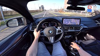 New BMW X4 M40d 2022 Test Drive POV [upl. by Antebi]