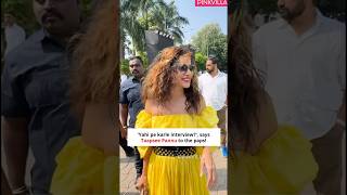 Taapsee Pannus Fun Banter With The Paps😂  shorts bollywood [upl. by Ogren619]