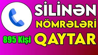 100 İŞƏ YARAYIR ✅ Telefonda Silinən Bütün Kontaktları Nömrələri Geri Qaytarmaq [upl. by Artenak]