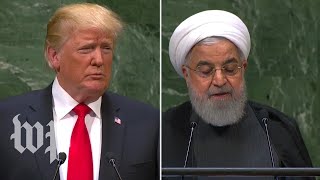 The many times Trump and Rouhani attacked each other at the UN [upl. by Pacificia]