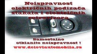 Neispravnosti elektricnih podizača stakala i elektricnih retrovizora [upl. by Ydnih]